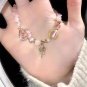 Sparking Pink Zircon lollipop Bracelet for Women Fashion Love Heart Beads Hand Model Purple