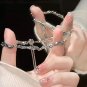 Sparking Pink Zircon lollipop Bracelet for Women Fashion Love Heart Beads Hand Model SL240