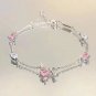 Sparking Pink Zircon lollipop Bracelet for Women Fashion Love Heart Beads Hand Model star moon