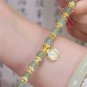 VENTFILLE Gold Color For Women's Hetian Jade Bracelet Leaves Double Layer Model FFMM01951
