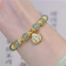 VENTFILLE Gold Color For Women's Hetian Jade Bracelet Leaves Double Layer Model FFMM0496