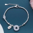 VENTFILLE Gold Color For Women's Hetian Jade Bracelet Leaves Double Layer Model FFMM2654