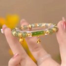 VENTFILLE Gold Color For Women's Hetian Jade Bracelet Leaves Double Layer Model BTSP12723 VENTFILLE Gold Color For Women's Hetian Jade Bracelet Leaves Double Layer Model BTSP12723