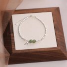 VENTFILLE Gold Color For Women's Hetian Jade Bracelet Leaves Double Layer Model FFMM01961