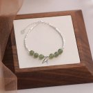VENTFILLE Gold Color For Women's Hetian Jade Bracelet Leaves Double Layer Model FFMM01962