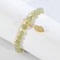 VENTFILLE Gold Color For Women's Hetian Jade Bracelet Leaves Double Layer Model FFMM0101