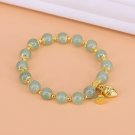 VENTFILLE Gold Color For Women's Hetian Jade Bracelet Leaves Double Layer Model XZBT045Lotus