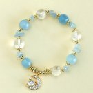 Natural Student Office Worker Amethyst Hand String Crystal Bracelet Female High Model Blue