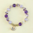 Natural Amethyst Hand String Crystal Bracelet Female High Model Amethyst Star Moon P