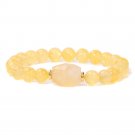 Square Amethysts Beads Bracelet For Women Men 8mm Natural Stone Rose Quartzs Model Citrine