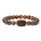 Square Amethysts Beads Bracelet For Women Men 8mm Natural Stone Rose Quartzs Model Tiger Eye Stone