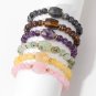 Square Amethysts Beads Bracelet For Women Men 8mm Natural Stone Rose Quartzs Model Tiger Eye Stone