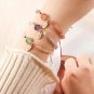 Women Charm With Stone Adjustable Bangle Weave Rope Bracelet Jewelry Natural Model flower