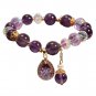Women Charm With Stone Adjustable Bangle Weave Rope Bracelet Jewelry Natural Model fourleaf clover