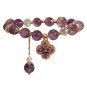 Women Charm With Stone Adjustable Bangle Weave Rope Bracelet Jewelry Natural Model Pink