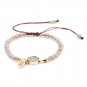 Women Charm With Stone Adjustable Bangle Weave Rope Bracelet Jewelry Natural Model Purple