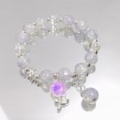 Sweet Flower Pendant Green Pink Blue Purple Cracked Crystal Burst Flower Model Purple