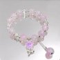Sweet Flower Pendant Green Pink Blue Purple Cracked Crystal Burst Flower Model Purple