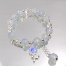 Sweet Flower Pendant Green Pink Blue Purple Cracked Crystal Burst Flower Model Blue