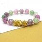 New 10mm Obsidian Stone Pixiu Bracelet For Men Women Unisex Wristband Golden Model Rose