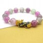 New 10mm Obsidian Stone Pixiu Bracelet For Men Women Unisex Wristband Golden Model Green