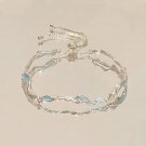 925 Sterling Silver Cat's Eye Stone Bracelet for Women Grey Moonlight Star Moon Model 6126902