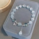 925 Sterling Silver Cat's Eye Stone Bracelet for Women Grey Moonlight Star Moon Model 5897701