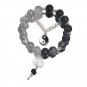 925 Sterling Silver Cat's Eye Stone Bracelet for Women Grey Moonlight Star Moon Model 5897701