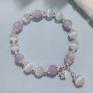 925 Sterling Silver Cat's Eye Stone Bracelet for Women Grey Moonlight Star Moon Model 5897802