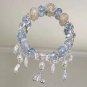 Light Luxury Blue Glass Crystal Beaded Bracelets for Women Chic Butterfly Model 06