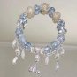 Light Luxury Blue Glass Crystal Beaded Bracelets for Women Chic Butterfly Model 02
