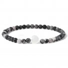 Heart White Shell Bracelet For Women Men 4MM Beads Natural Stone Bracelet Model Black White Zebra