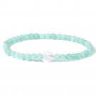 Heart White Shell Bracelet For Women Men 4MM Beads Natural Stone Bracelet Model Amazonite