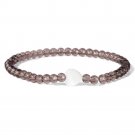 Heart White Shell Bracelet For Women Men 4MM Beads Natural Stone Bracelet Model Smoky Quartz Heart White Shell Bracelet For Women Men 4MM Beads Natural Stone Bracelet Model Smoky Quartz