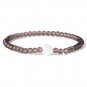 Heart White Shell Bracelet For Women Men 4MM Beads Natural Stone Bracelet Model Smoky Quartz
