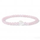 Heart White Shell Bracelet For Women Men 4MM Beads Natural Stone Bracelet Model Pink