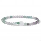 Heart White Shell Bracelet For Women Men 4MM Beads Natural Stone Bracelet Model Fluorite