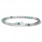 Heart White Shell Bracelet For Women Men 4MM Beads Natural Stone Bracelet Model Fluorite
