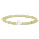 Heart White Shell Bracelet For Women Men 4MM Beads Natural Stone Bracelet Model Yellow Stone