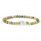 Heart White Shell Bracelet For Women Men 4MM Beads Natural Stone Bracelet Model Yellow Howlite