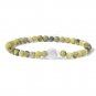 Heart White Shell Bracelet For Women Men 4MM Beads Natural Stone Bracelet Model Yellow Howlite