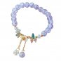 Women's Fashion Crystal Flower Bead Bracelet With Glass Adjustable Dainty Model H