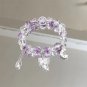 Sweet Purple Crystal Butterfly Bracelet for Women Simple Heart Moon Star Charm Model 01