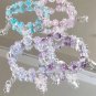 Sweet Purple Crystal Butterfly Bracelet for Women Simple Heart Moon Star Charm Model 01