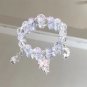 Sweet Purple Crystal Butterfly Bracelet for Women Simple Heart Moon Star Charm Model 01