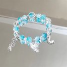 Sweet Purple Crystal Butterfly Bracelet for Women Simple Heart Moon Star Charm Model 04