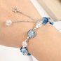 Junzi Hot Selling Shape Ice Cracking Crystal Beaded Strand Hand Bracelets For Model M