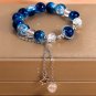 Junzi Hot Selling Shape Ice Cracking Crystal Beaded Strand Hand Bracelets For Model B