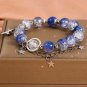 Junzi Hot Selling Shape Ice Cracking Crystal Beaded Strand Hand Bracelets For Model C