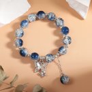 Junzi Hot Selling Shape Ice Cracking Crystal Beaded Strand Hand Bracelets For Model D